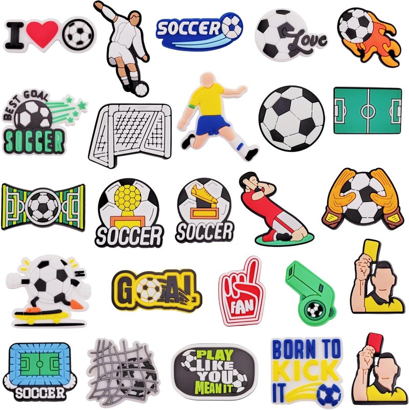 YMHOETS 25 30 Pieces Sports Shoe Charms for Boys Men Video Game Camping Fishing Clogs Shoe Decorations Charms Accessories for Kids Party Favor - Image 1